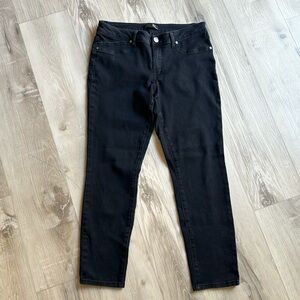 1822 Denim Black Stretch Jeans, Cropped, Skinny Size 12